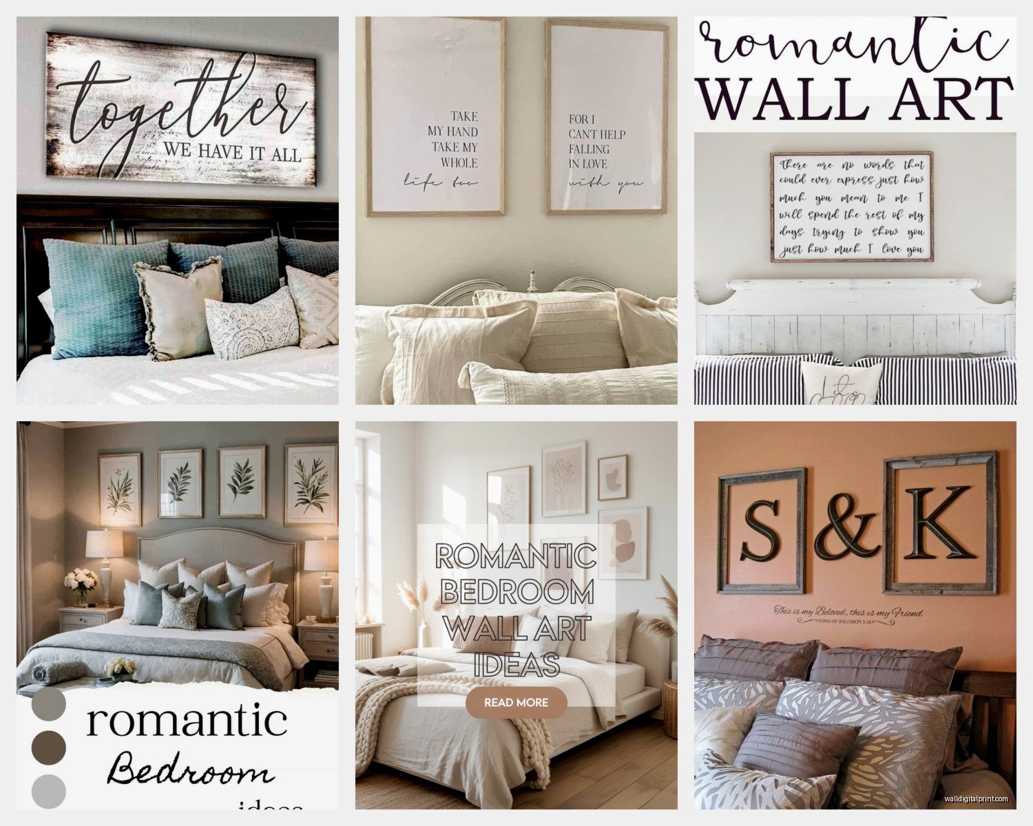 Romantic Wall Art for Master Bedroom: Couples & Love Themes
