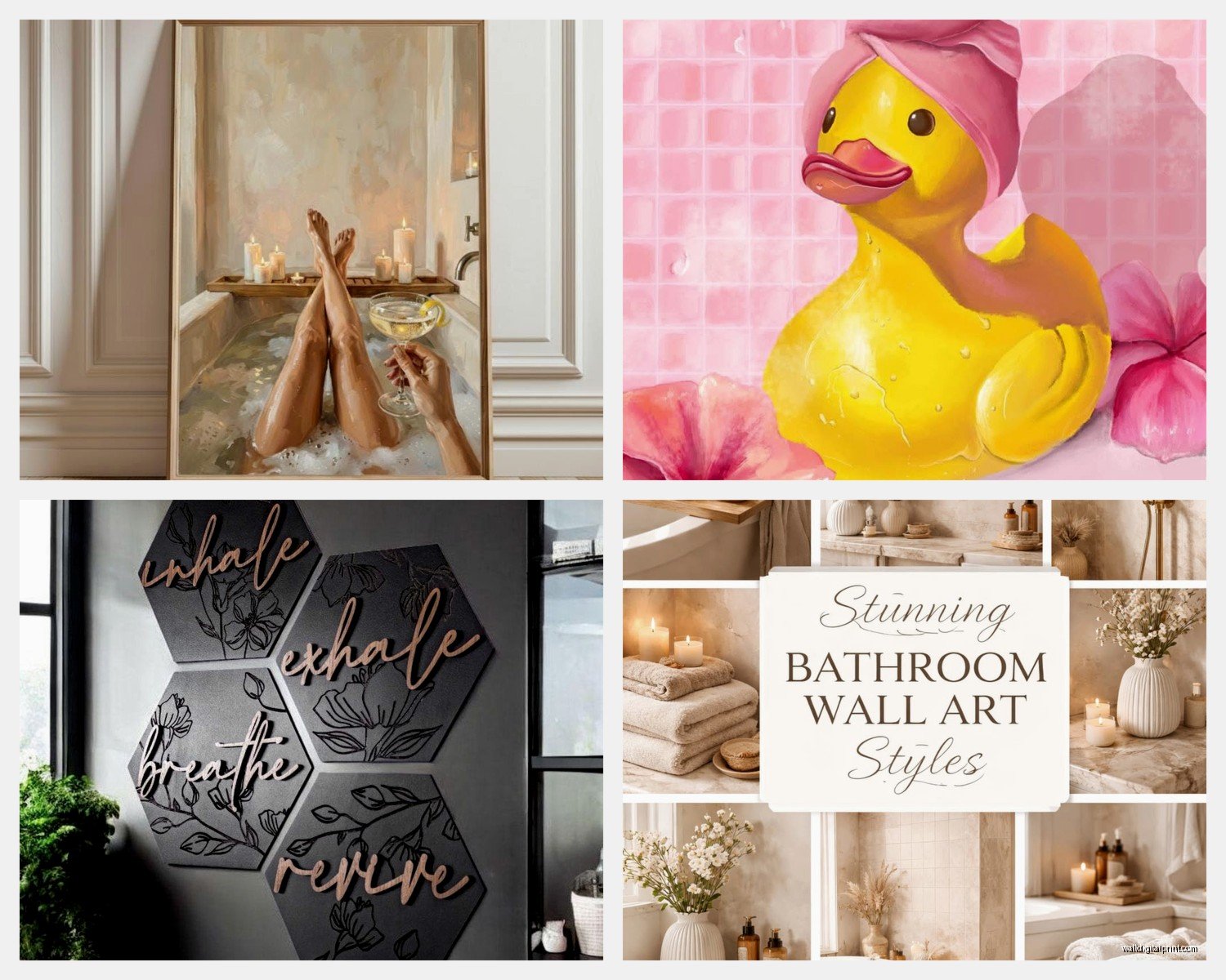 Spa Bathroom Wall Art: Tranquil Relaxation Bath Retreat