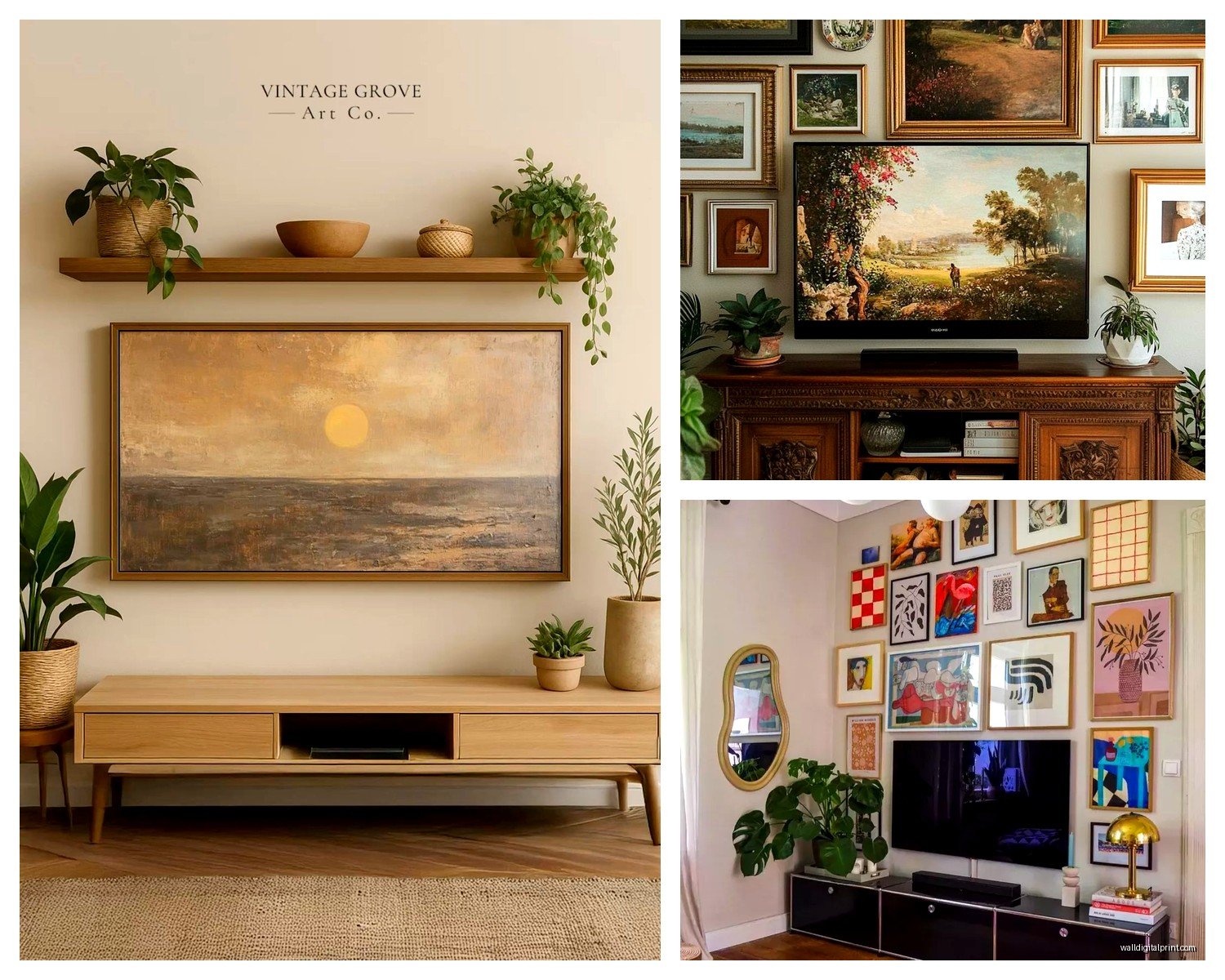 TV Room Wall Art: Entertainment Space Gallery Walls