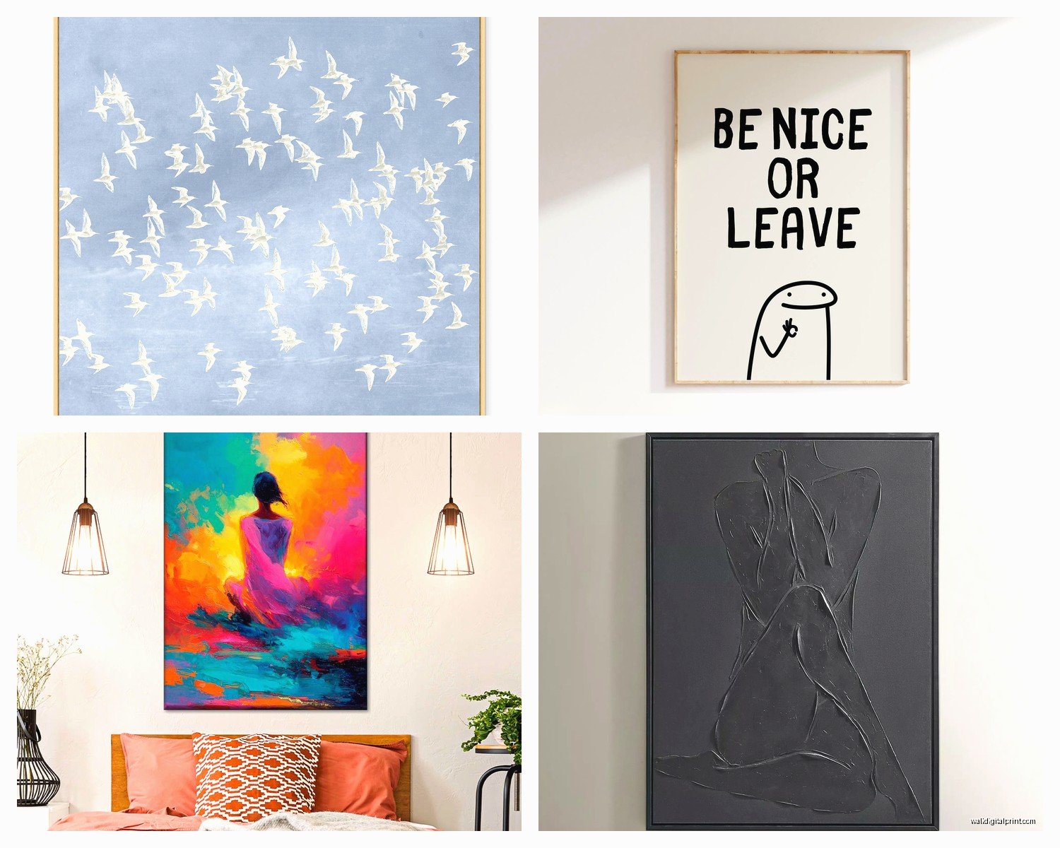 Unique Wall Art for Bedroom: One-of-a-Kind Sleep Space