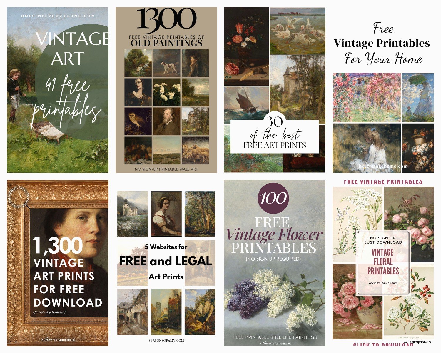 Vintage Free Printable Wall Art: Retro No-Cost Downloads