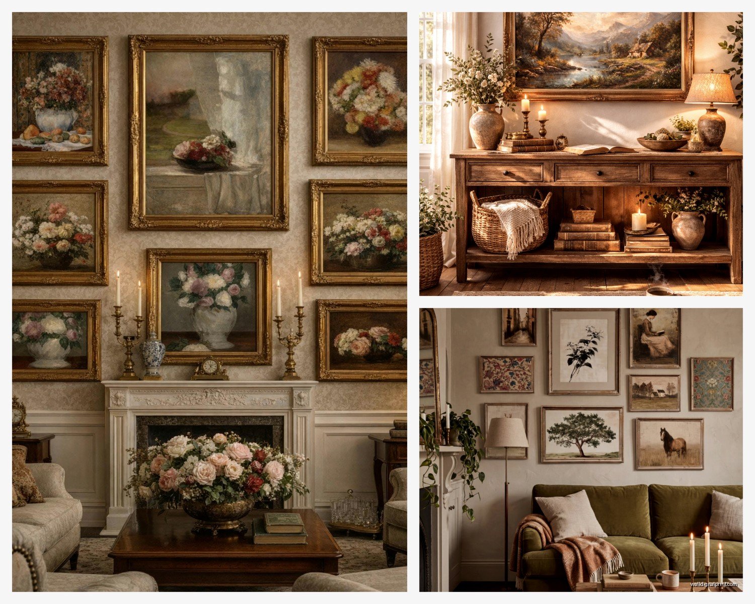Vintage Wall Art for Living Room: Antique & Retro Designs