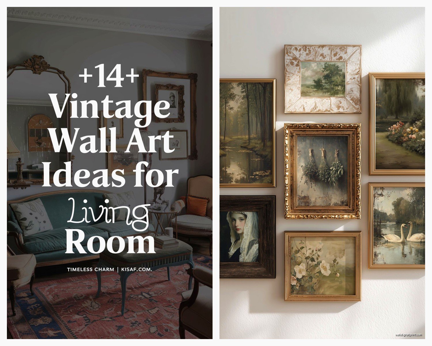 Vintage Wall Art for Living Room: Antique & Retro Designs