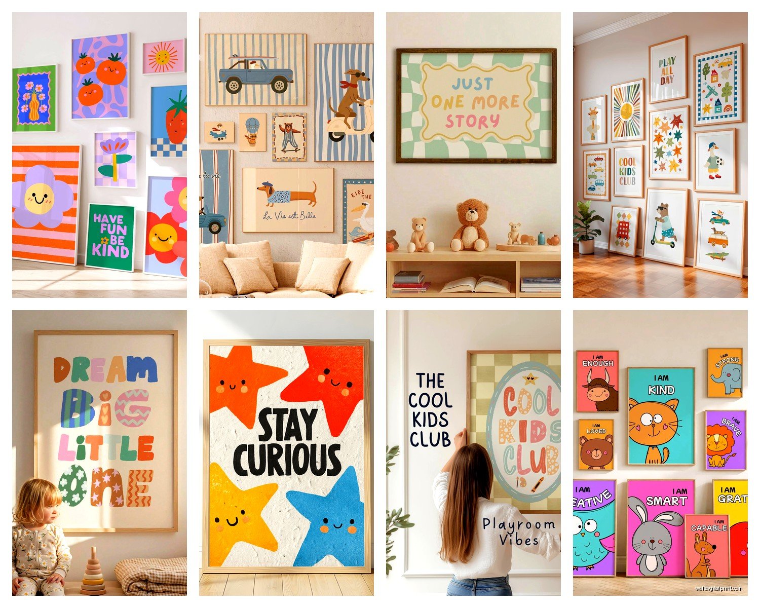 Wall Art for Children's Room: Kids Bedroom Playful Decor