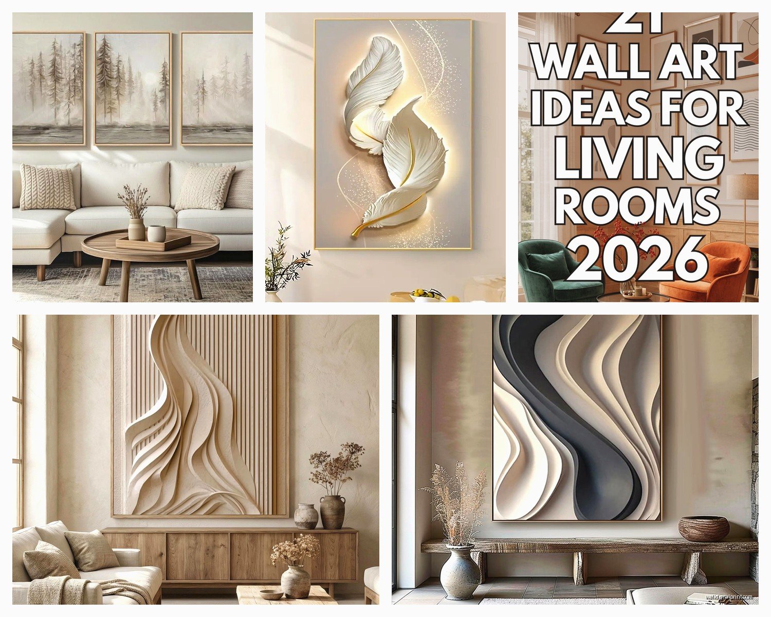 Wall Art for Living Room Modern: Up-to-Date Design Styles