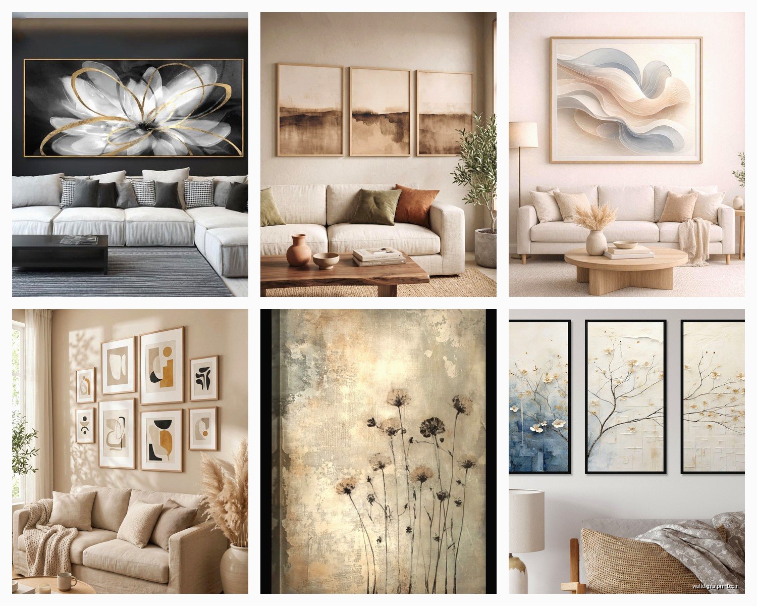 Wall Art for Neutral Living Room: Earth Tone Main Space