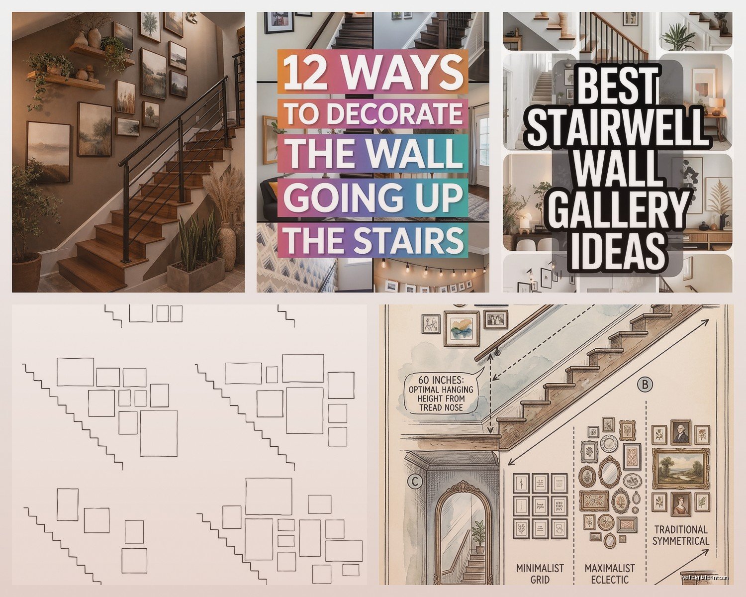 Wall Art for Stairs: Staircase Gallery Wall Ideas