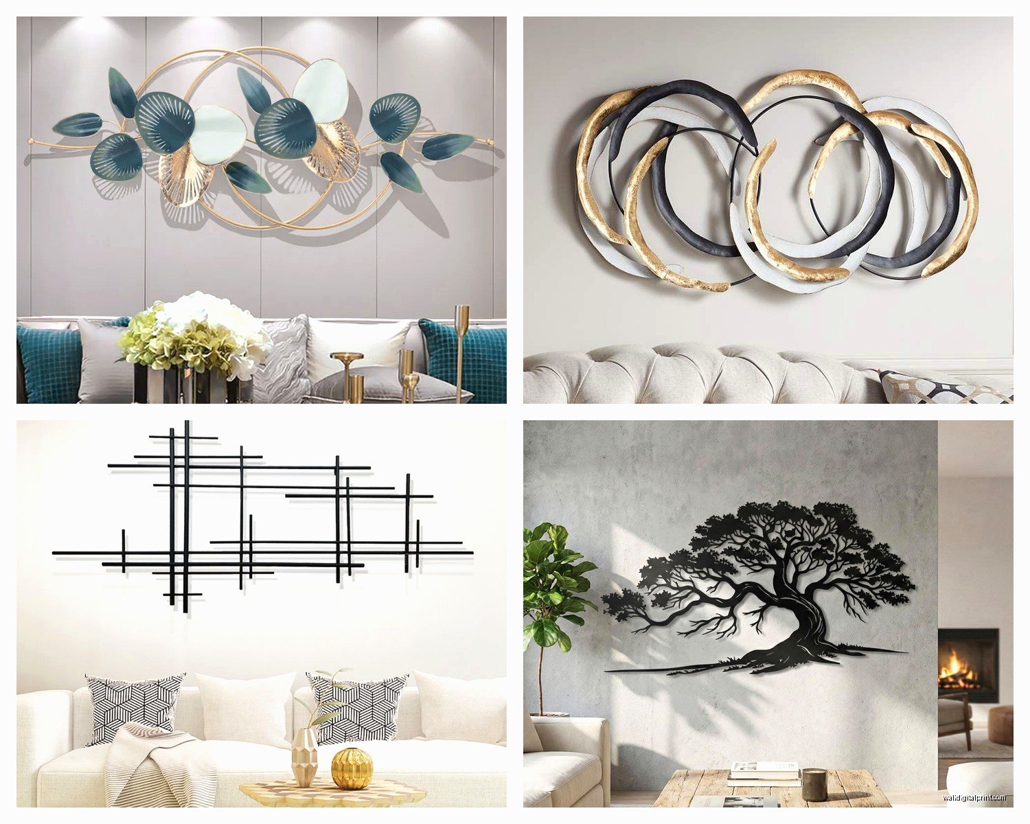 Wall Art Metal for Living Room: Contemporary Sculptures