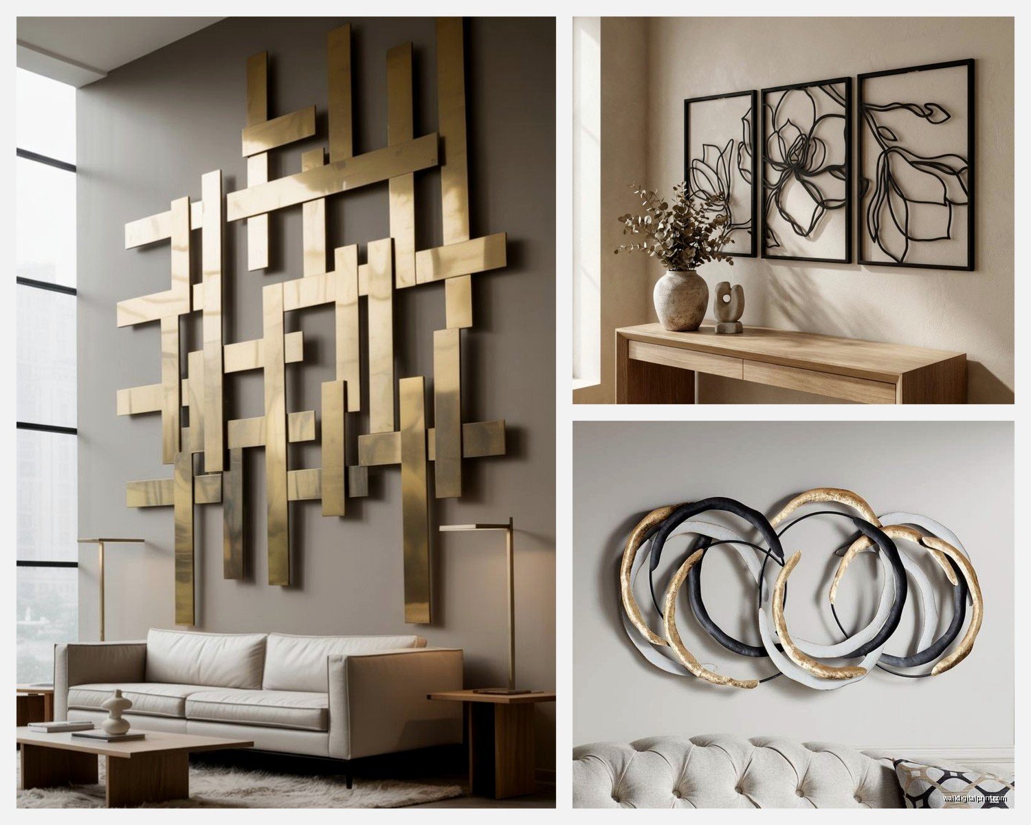 Wall Art Metal for Living Room: Contemporary Sculptures