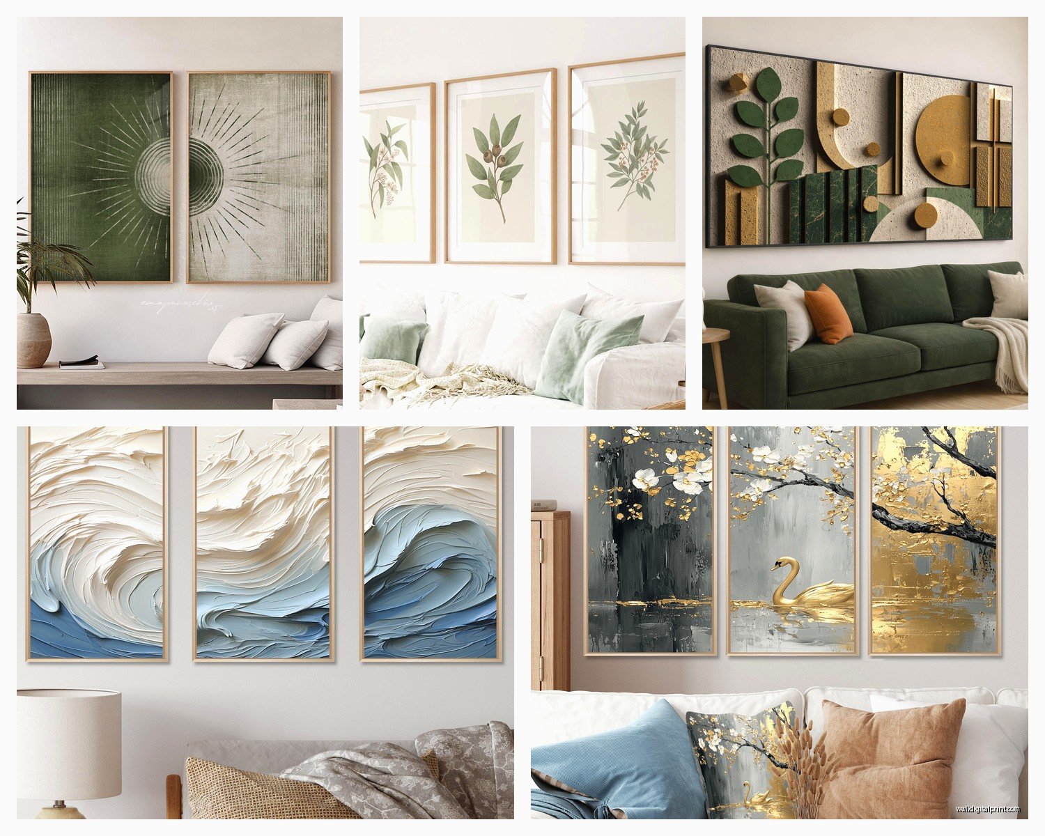 Wall Art Sets for Living Room: Coordinated Multi-Piece Collections