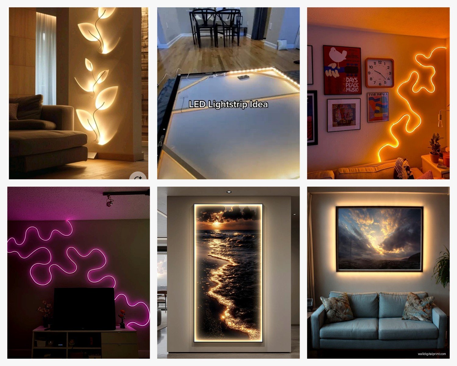Wall Art with LED Lights: Backlit Illuminated Designs