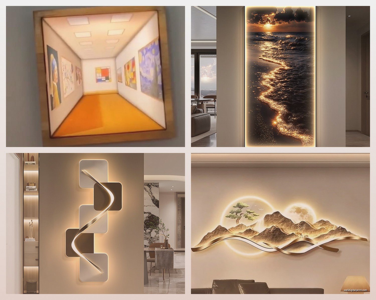 Wall Art with Lights: Illuminated LED Designs