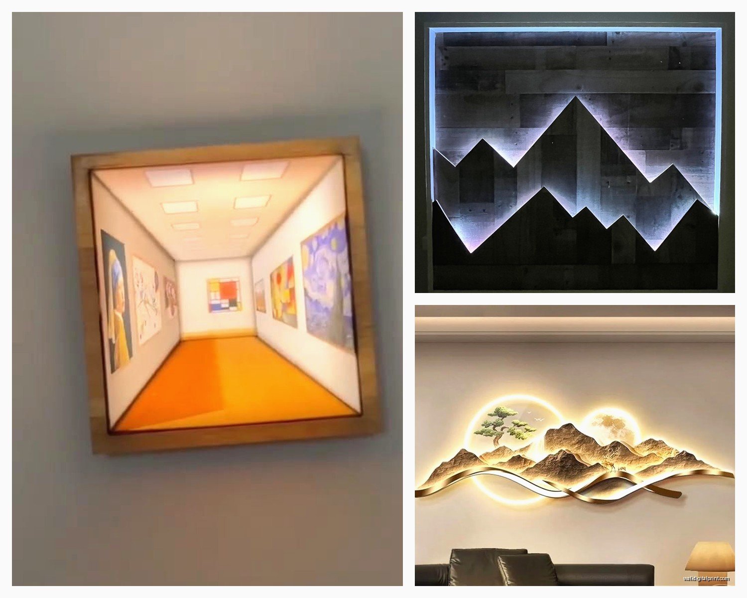 Wall Art with Lights: Illuminated LED Designs