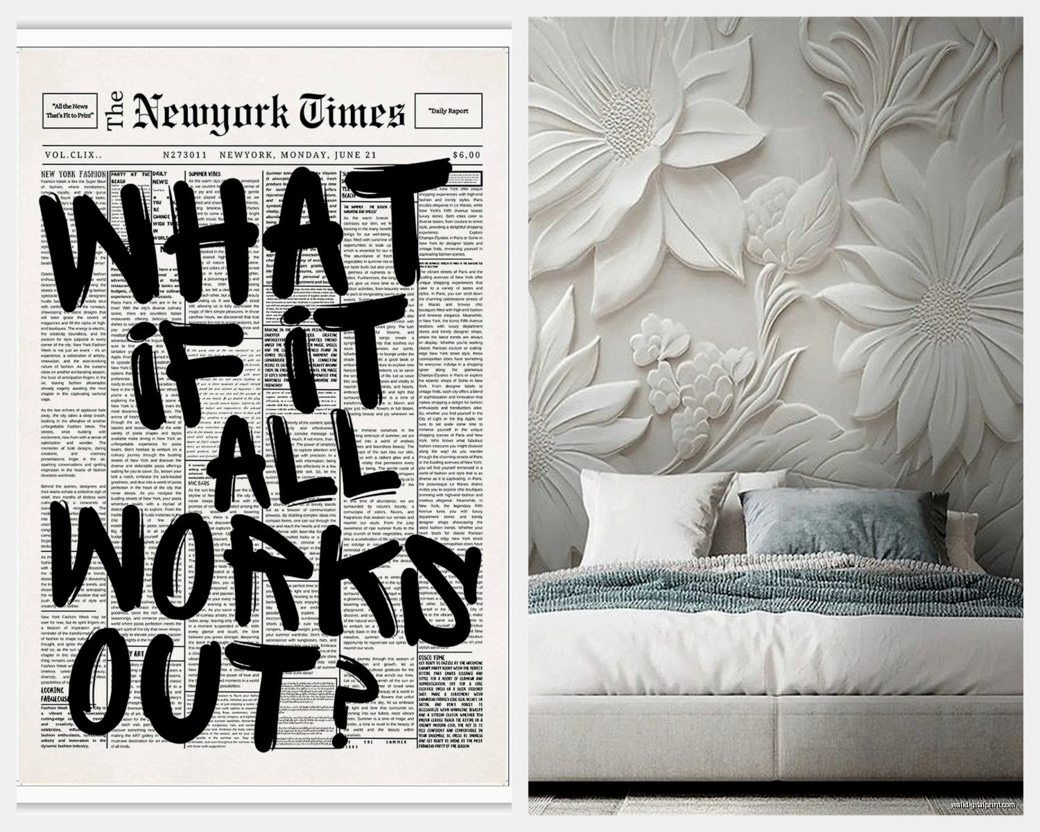 White Wall Art for Bedroom: Minimalist Neutral Decor