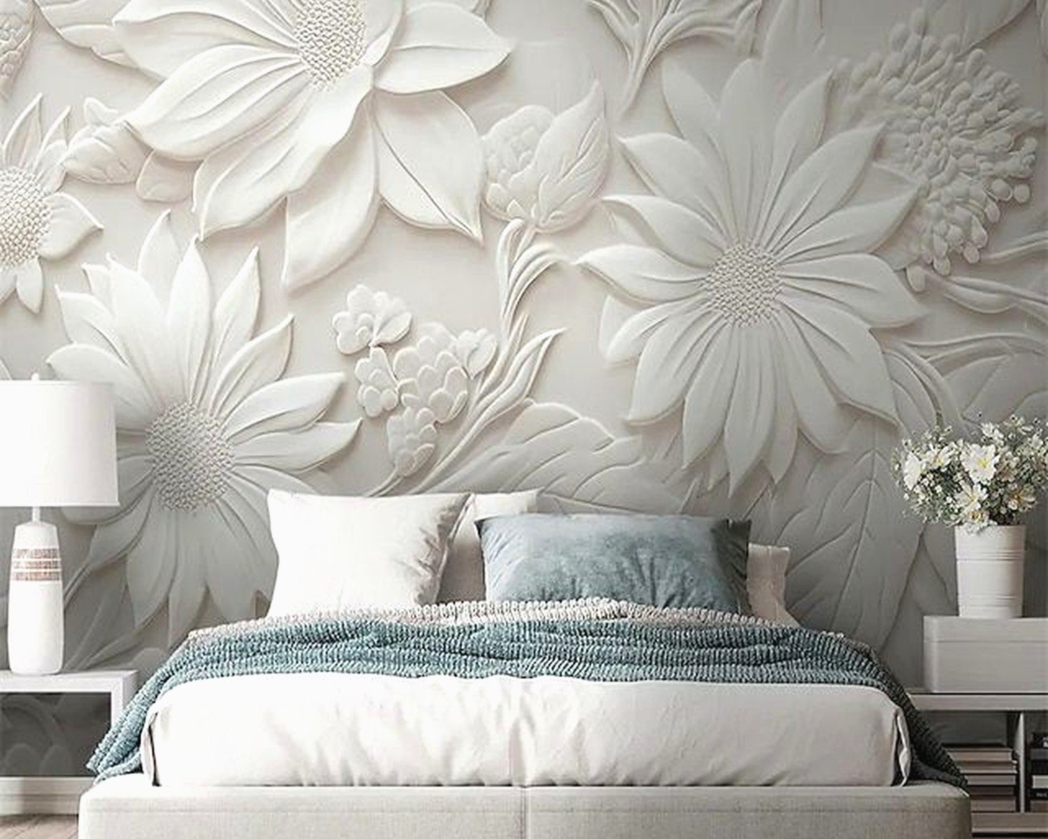 White Wall Art for Living Room: Clean Neutral Minimalism