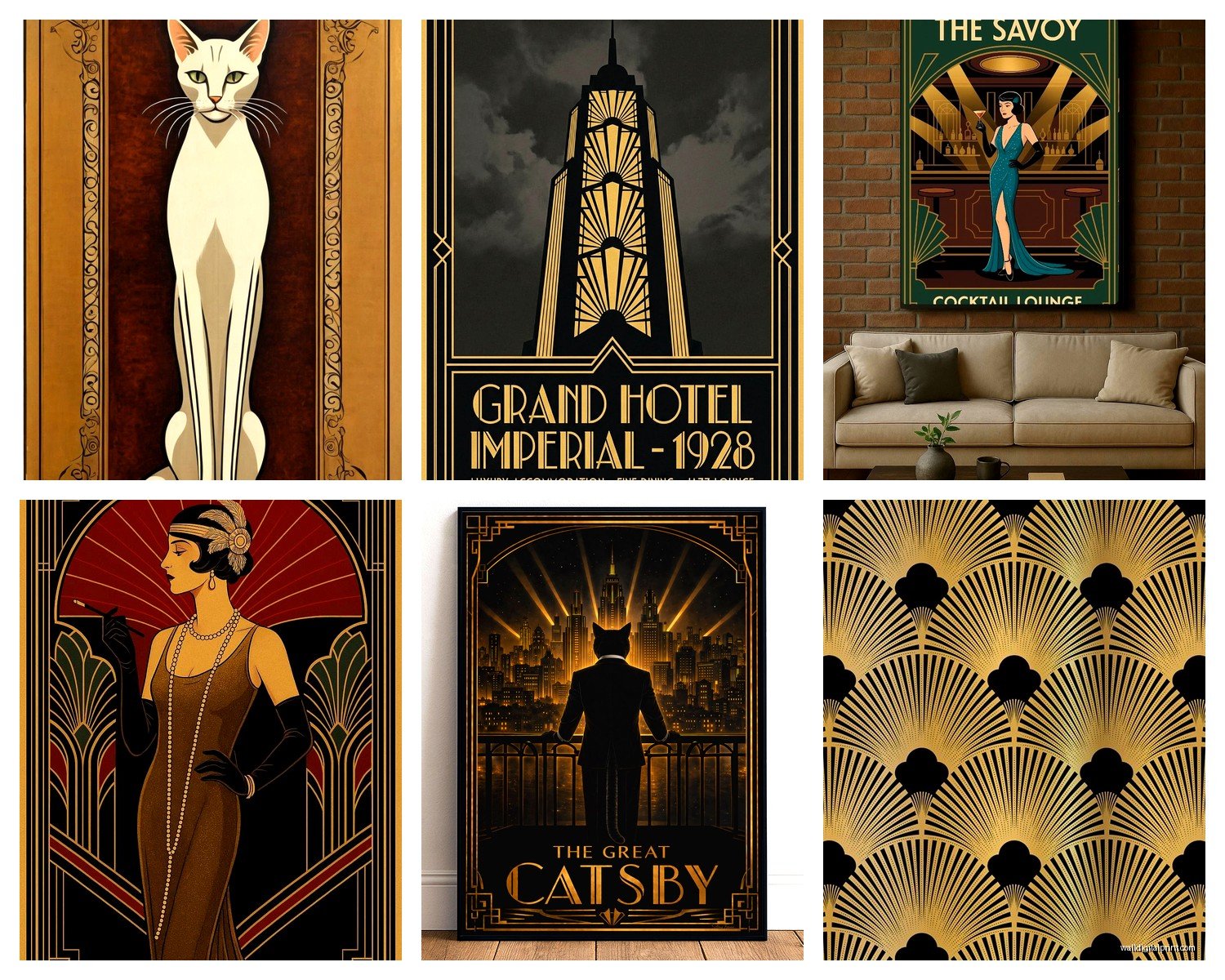1920s Wall Art: Art Deco Jazz Age Vintage Decor