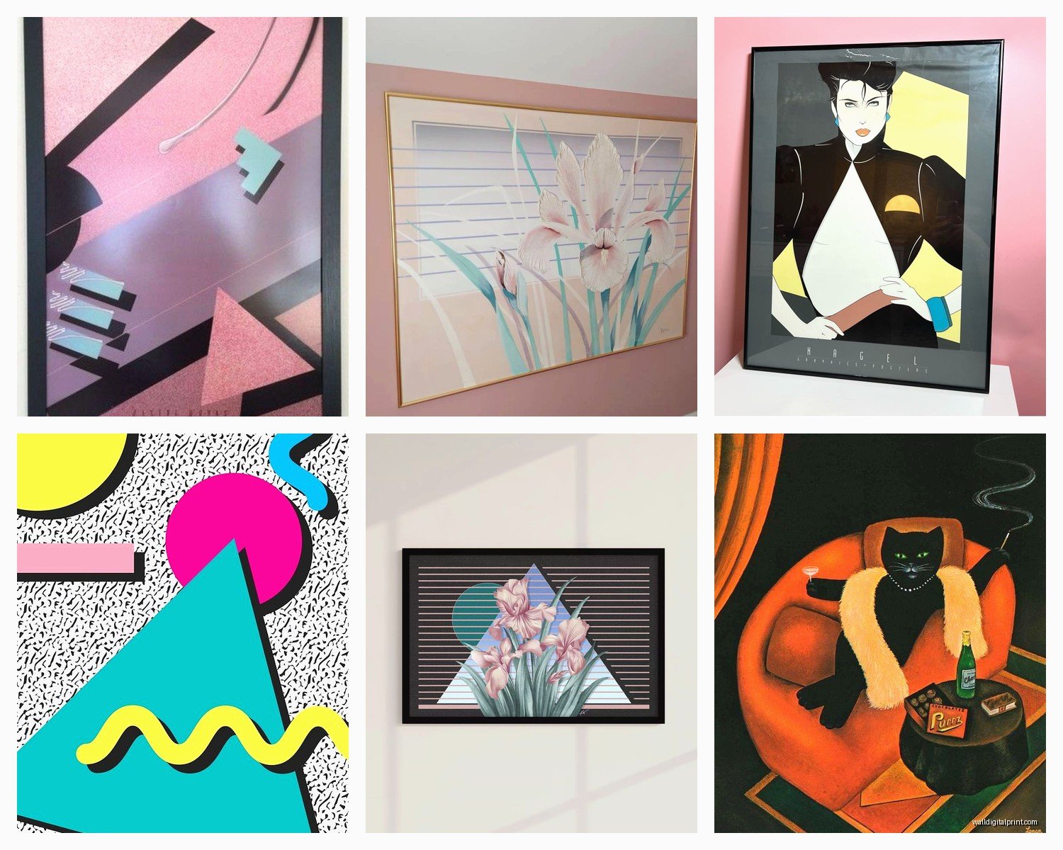 80s Wall Art: 1980s Retro Neon Pop Culture Nostalgia