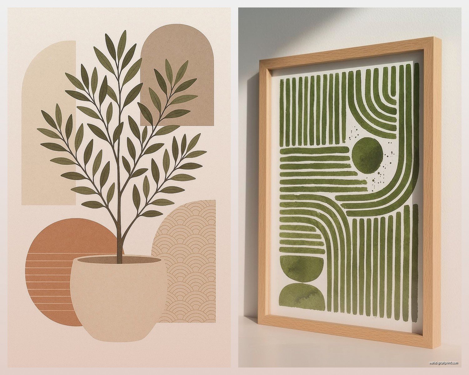 Abstract Boho Wall Art: Free-Spirited Modern Bohemian