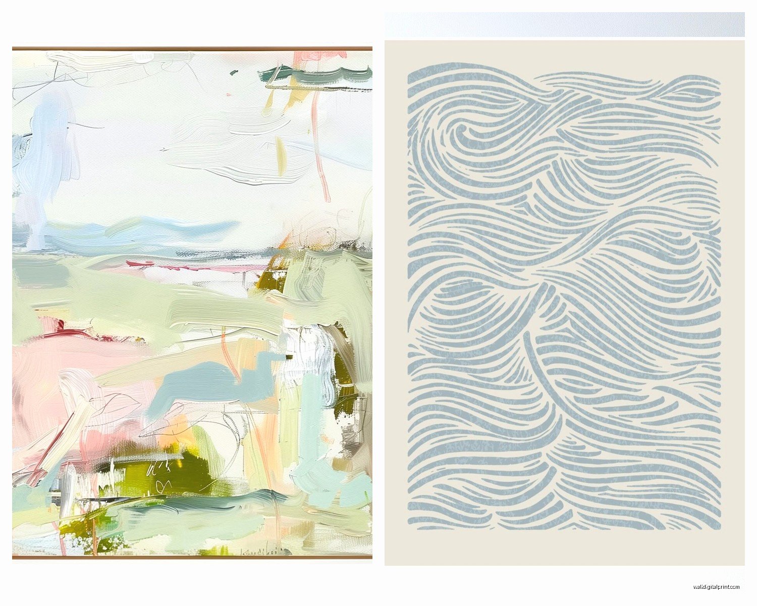Abstract Coastal Wall Art: Modern Beach Interpretations