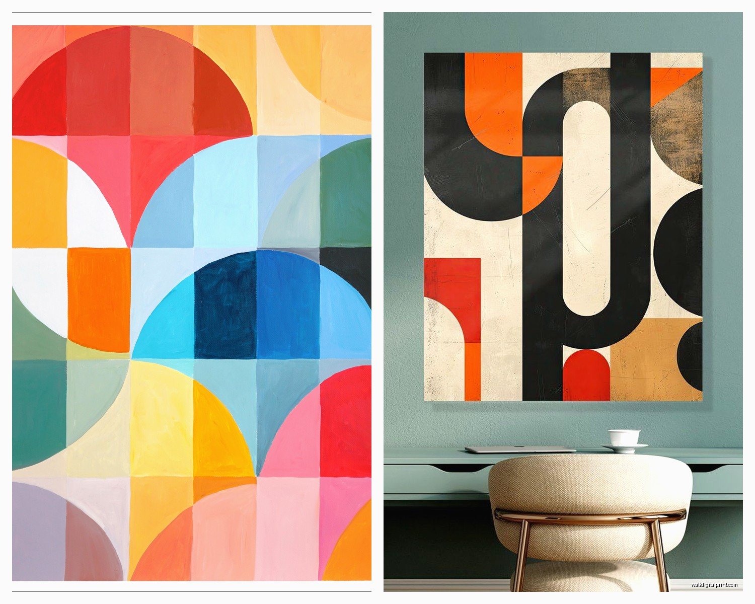Abstract Geometric Wall Art: Angular Modern Designs
