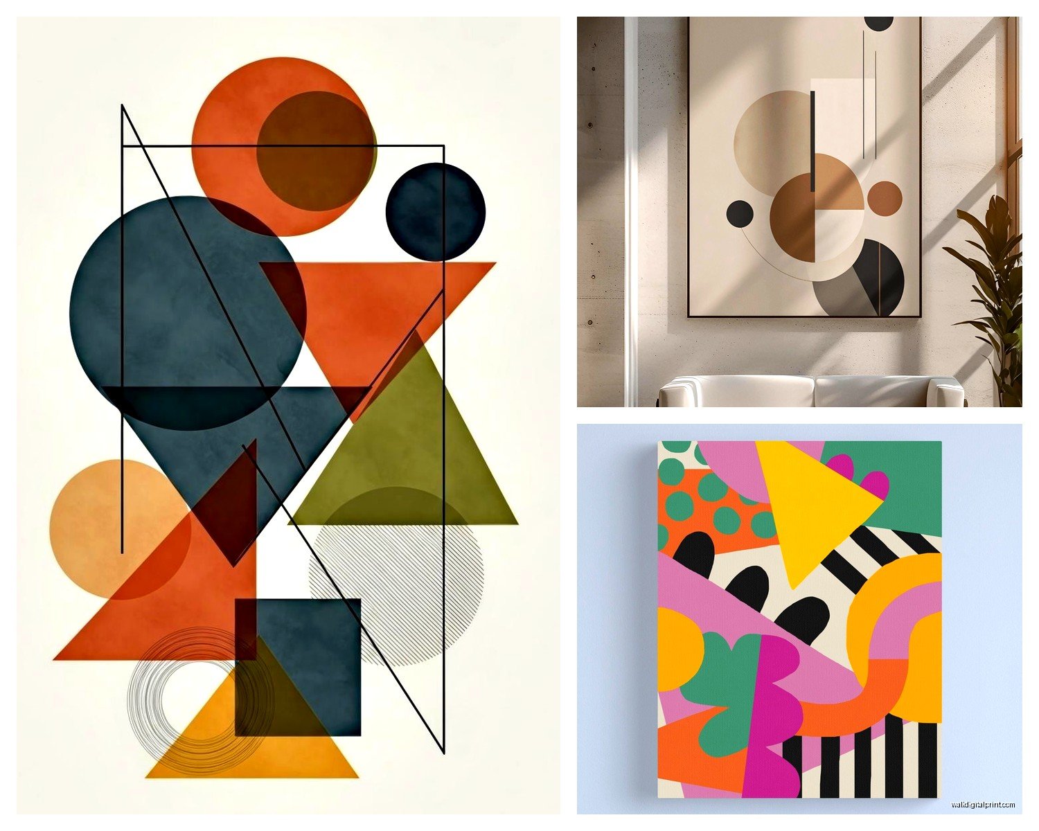 Abstract Geometric Wall Art: Angular Modern Designs