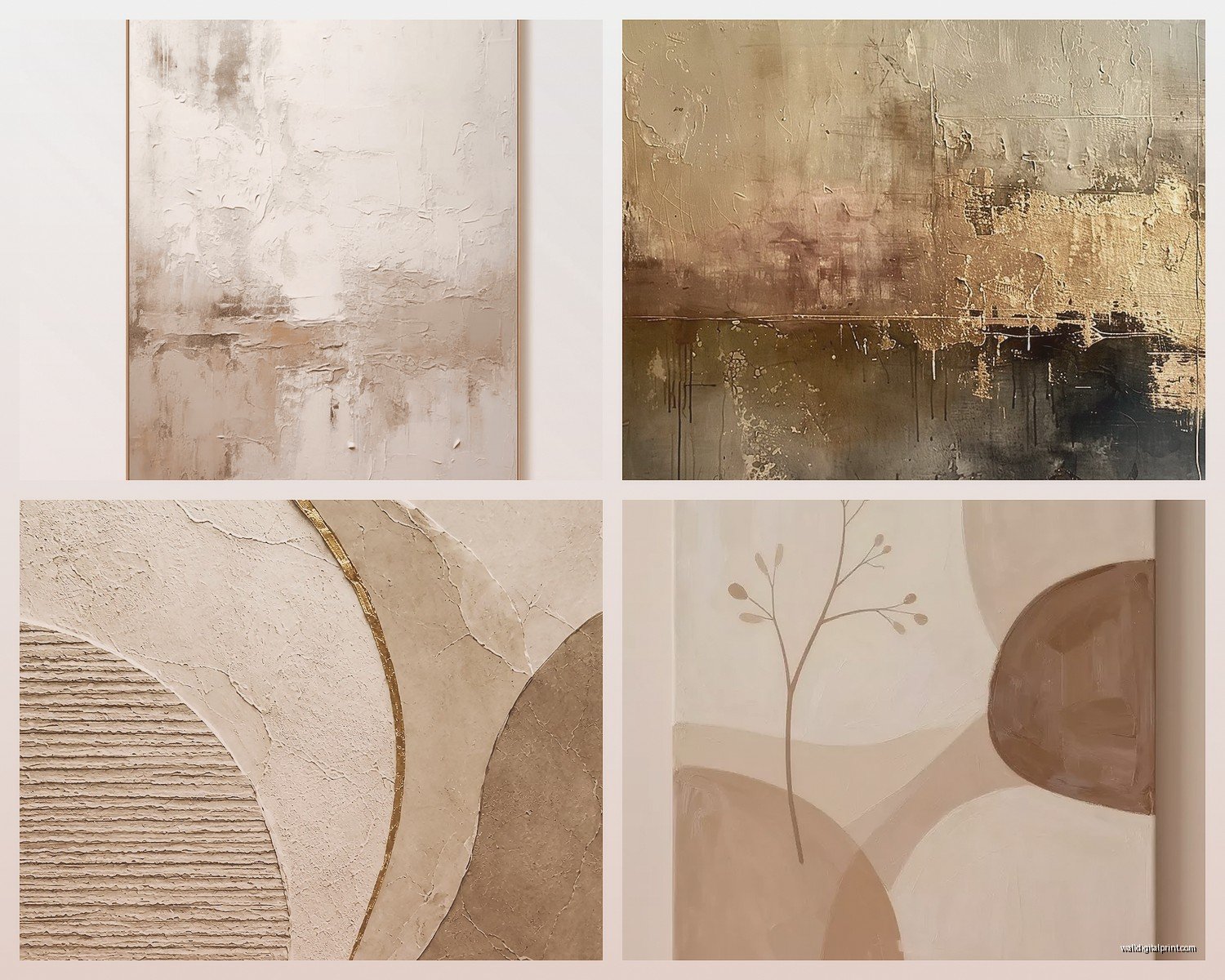 Abstract Neutral Wall Art: Modern Earth Tone Designs