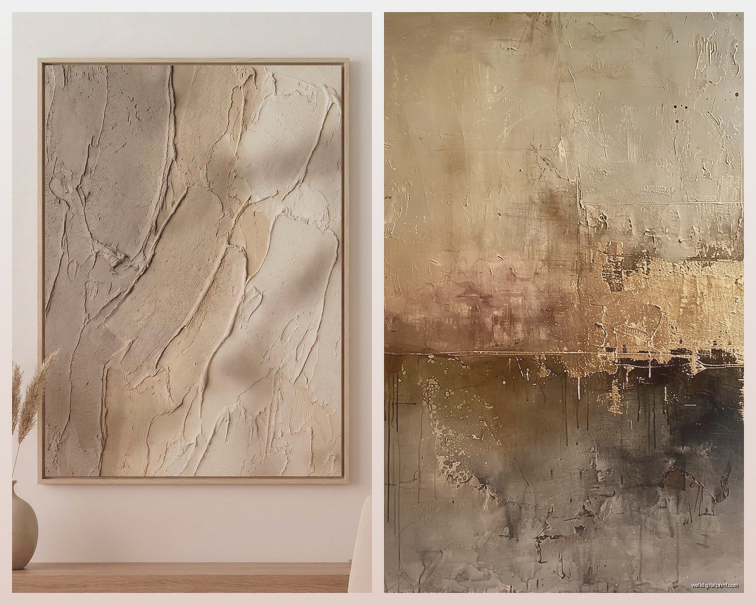 Abstract Neutral Wall Art: Modern Earth Tone Designs