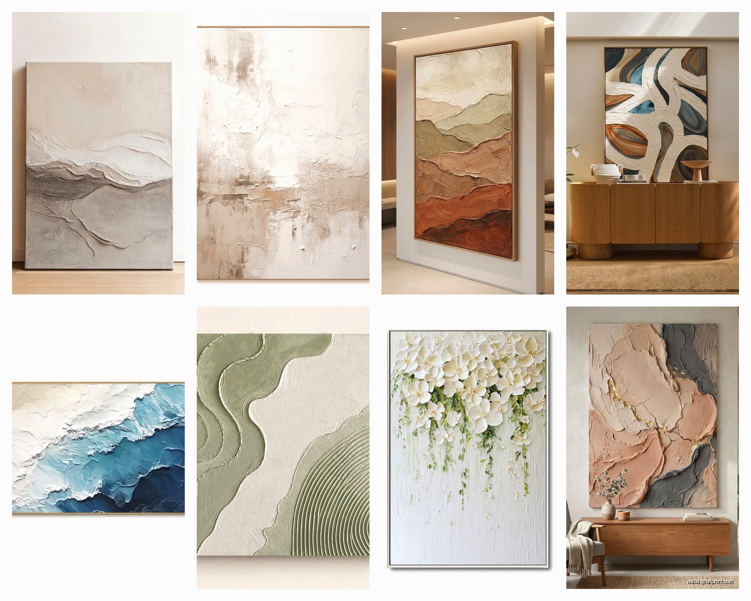 Abstract Textured Wall Art: Dimensional Relief Surface