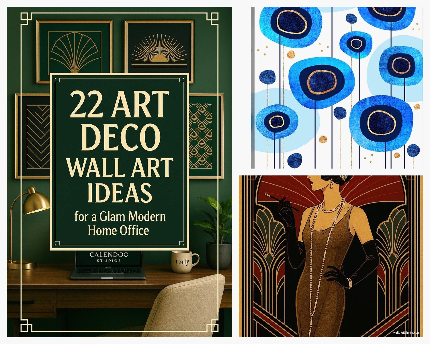 Art Deco Wall Art: 1920s Vintage Geometric Designs