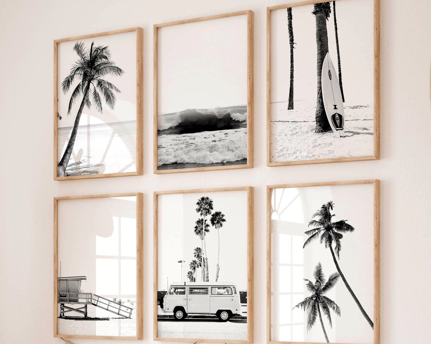 Black and White Beach Wall Art: Minimalist Coastal Photography