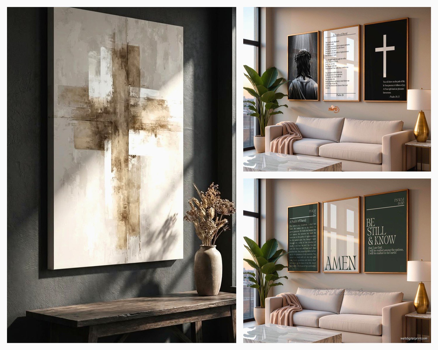 Christian Wall Art for Living Room: Faith Main Space Decor