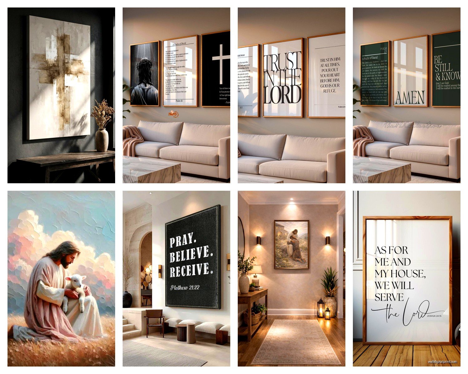 Christian Wall Art for Living Room: Faith Main Space Decor
