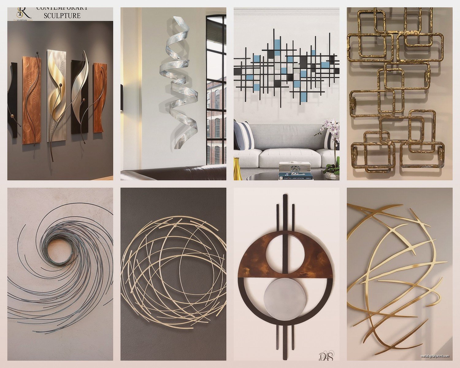 Contemporary Metal Wall Art: Modern Sculptural Designs