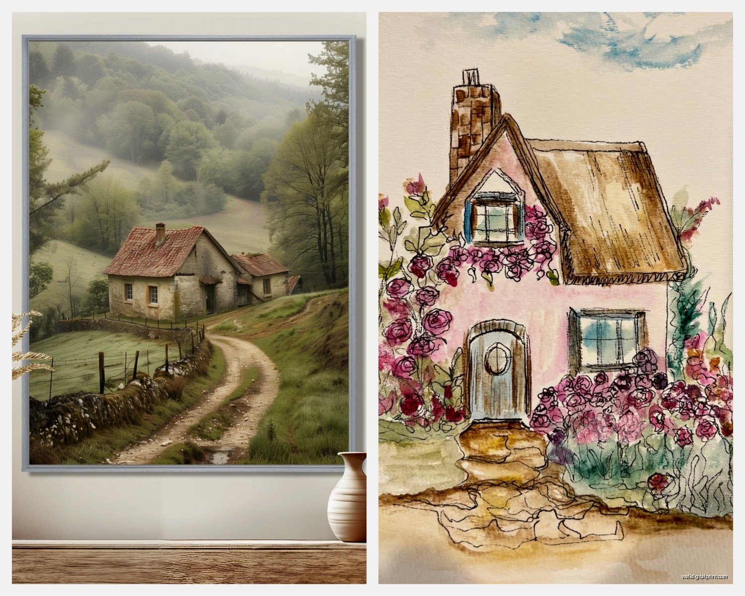 Cottage Wall Art: Cozy Country Cabin Lake House Decor