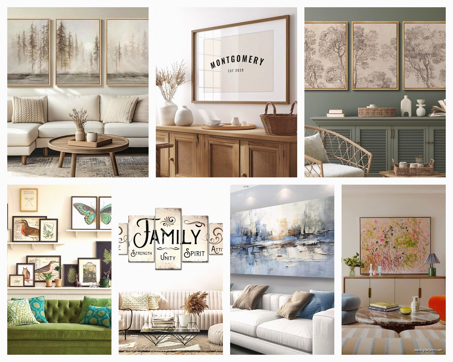 Family Room Wall Art: Den Recreation Casual Space Decor