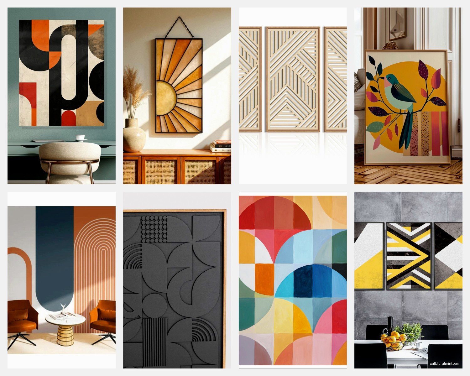 Geometric Wall Art: Angular Shapes & Mathematical Patterns