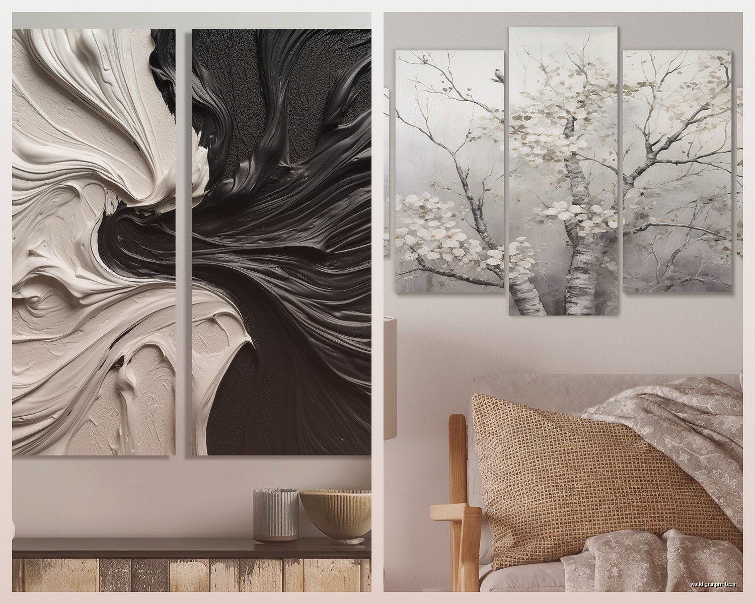 Gray Wall Art for Living Room: Neutral Main Space Designs