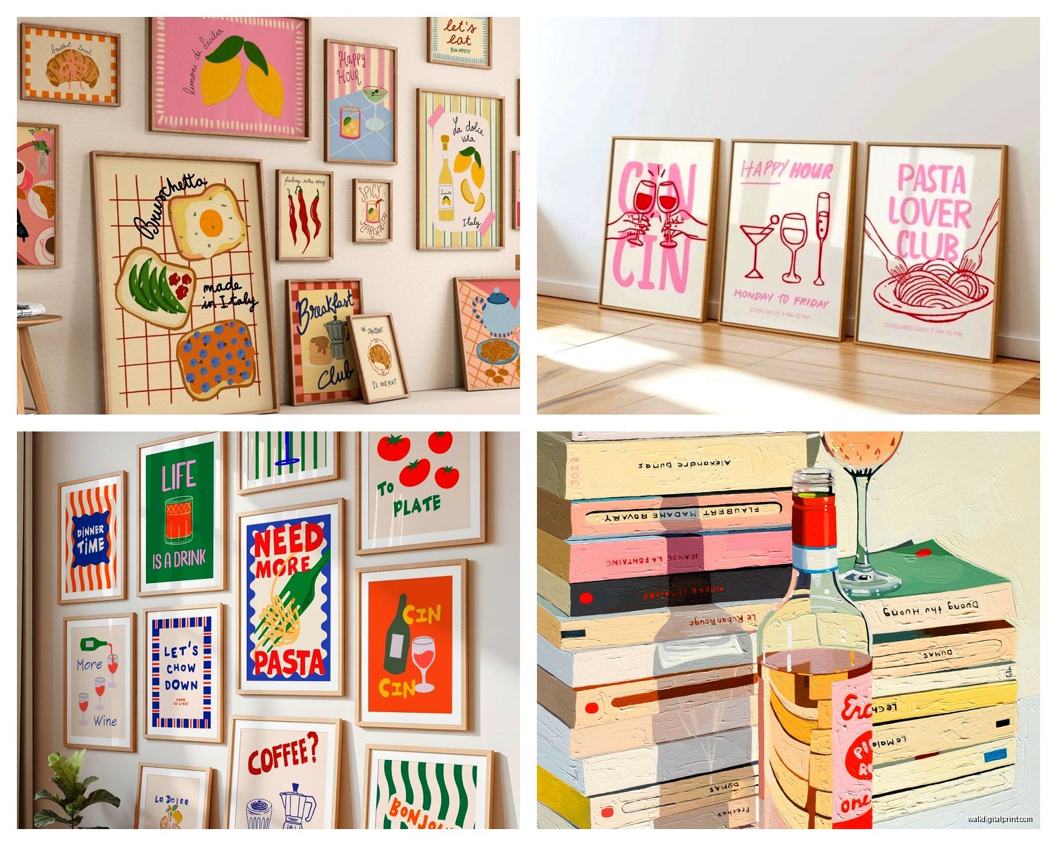 Kitchen Wall Art Decor: Cooking Space Food Theme Designs