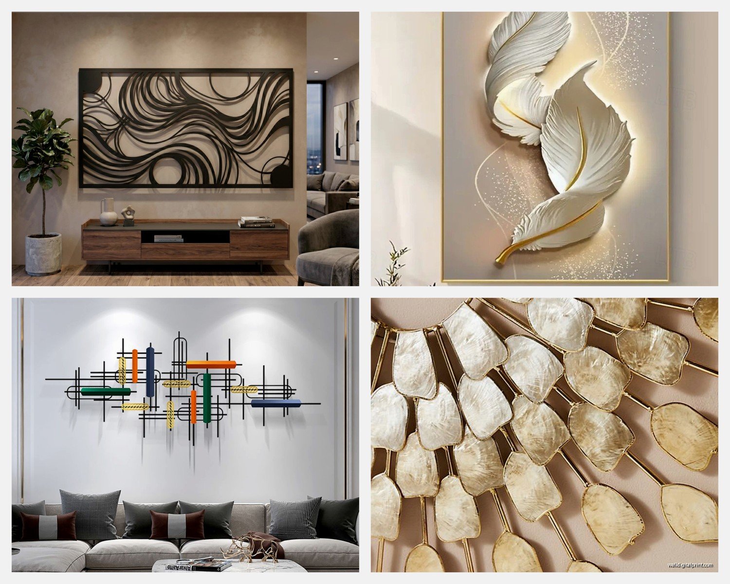 Large Metal Wall Art for Living Room: Oversized Sculptures