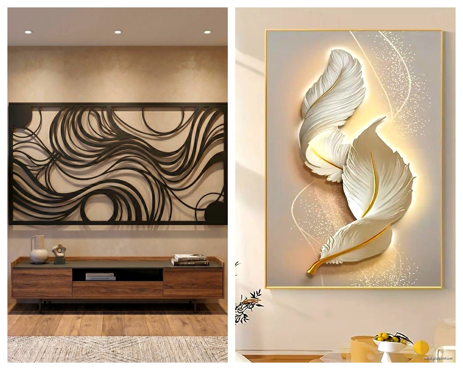 Large Metal Wall Art for Living Room: Oversized Sculptures