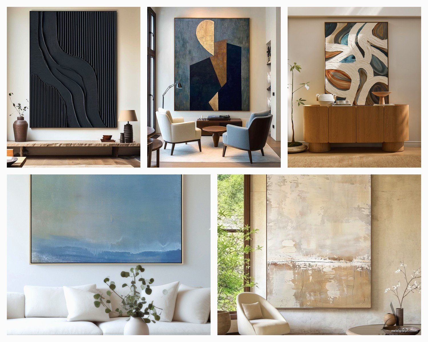 Large Minimalist Wall Art: Oversized Simple Clean Designs