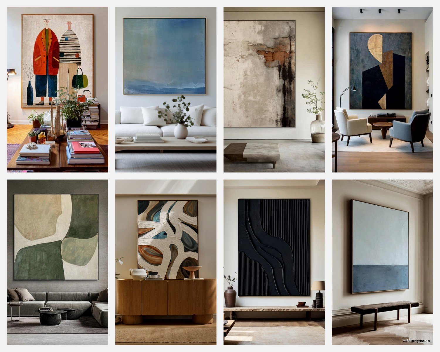 Large Minimalist Wall Art: Oversized Simple Clean Designs