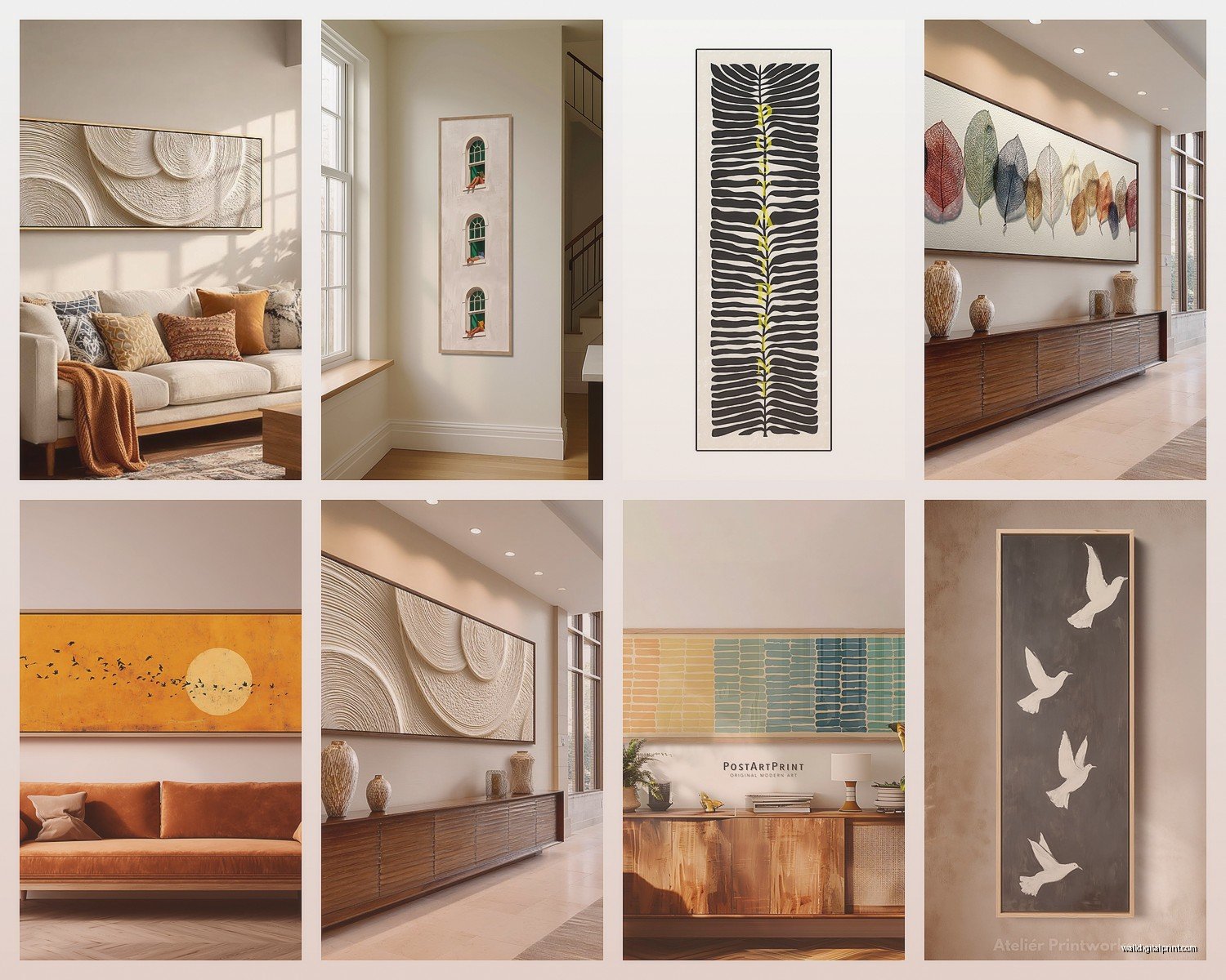 Long Narrow Horizontal Wall Art: Slim Panoramic Designs