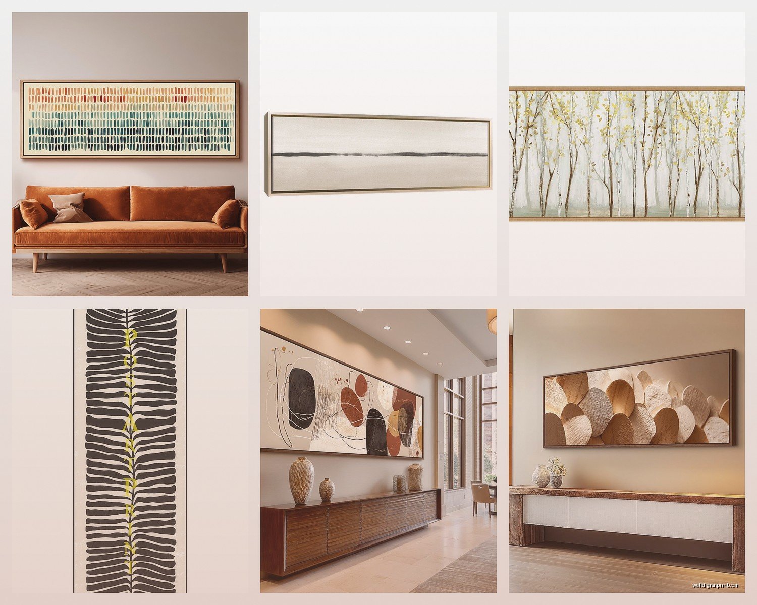 Long Thin Horizontal Wall Art: Slim Panoramic Designs