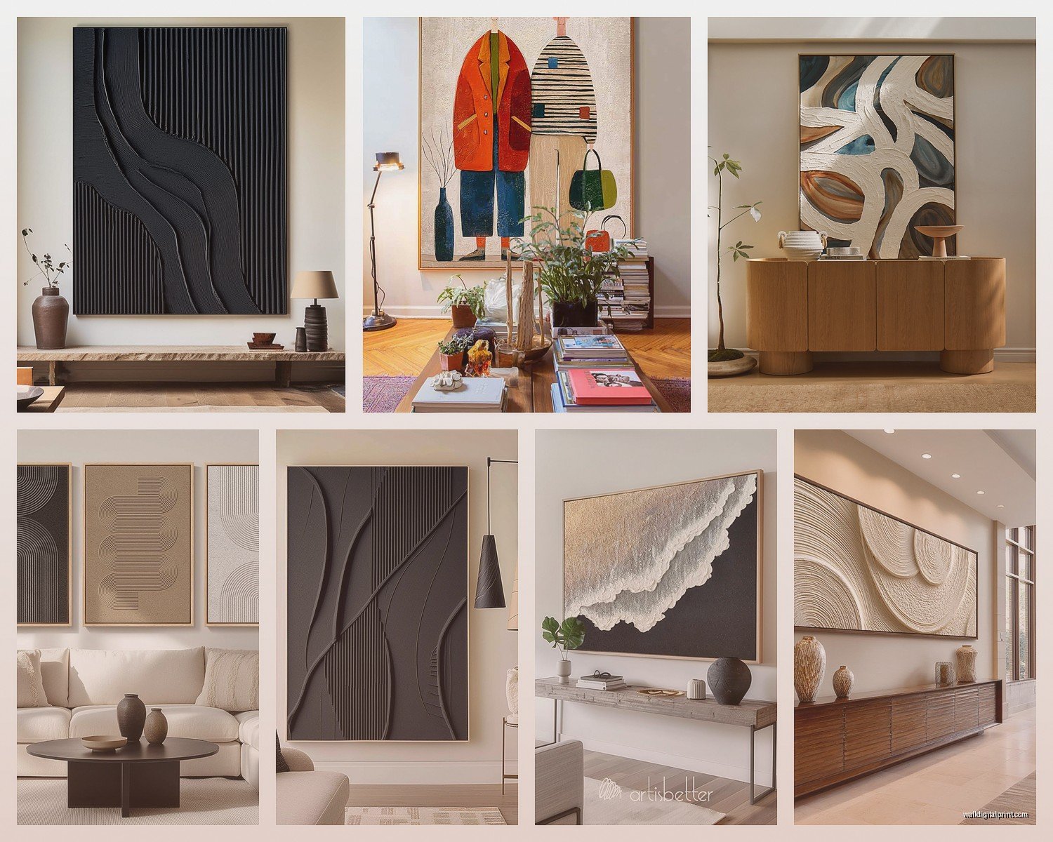 Modern Large Wall Art for Living Room: Oversized Contemporary