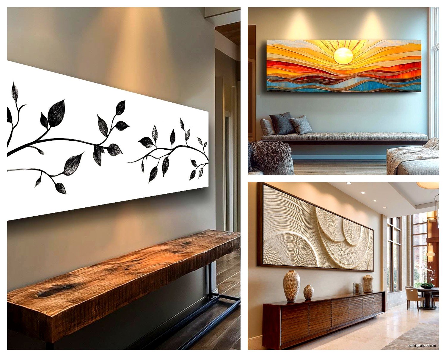 Narrow Horizontal Wall Art: Long Thin Landscape Pieces