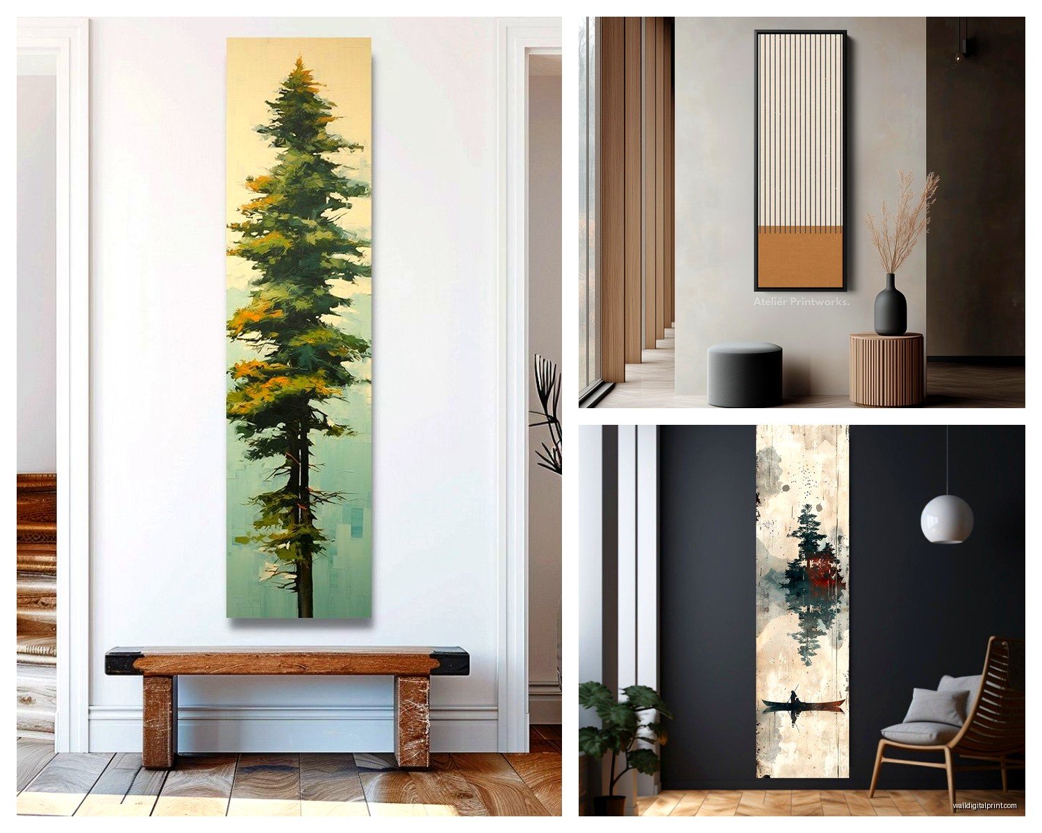 Narrow Vertical Wall Art: Slim Tall Portrait Pieces