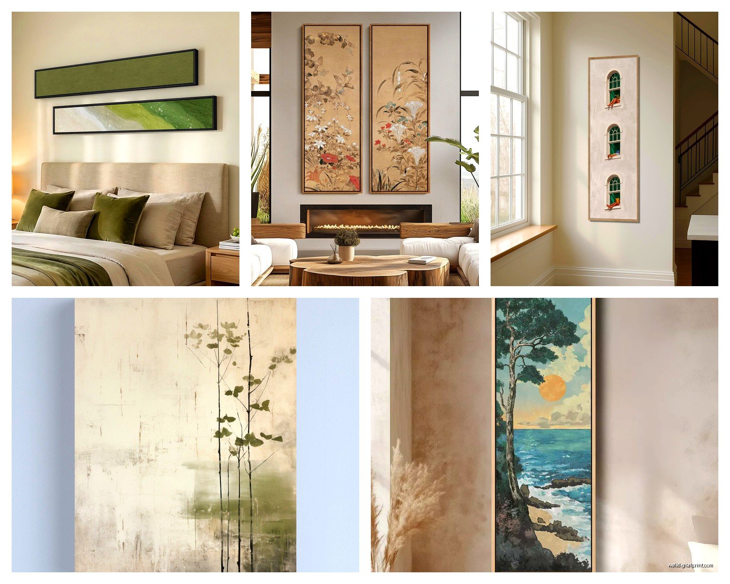 Narrow Wall Art: Slim Vertical Thin Space-Saving Pieces