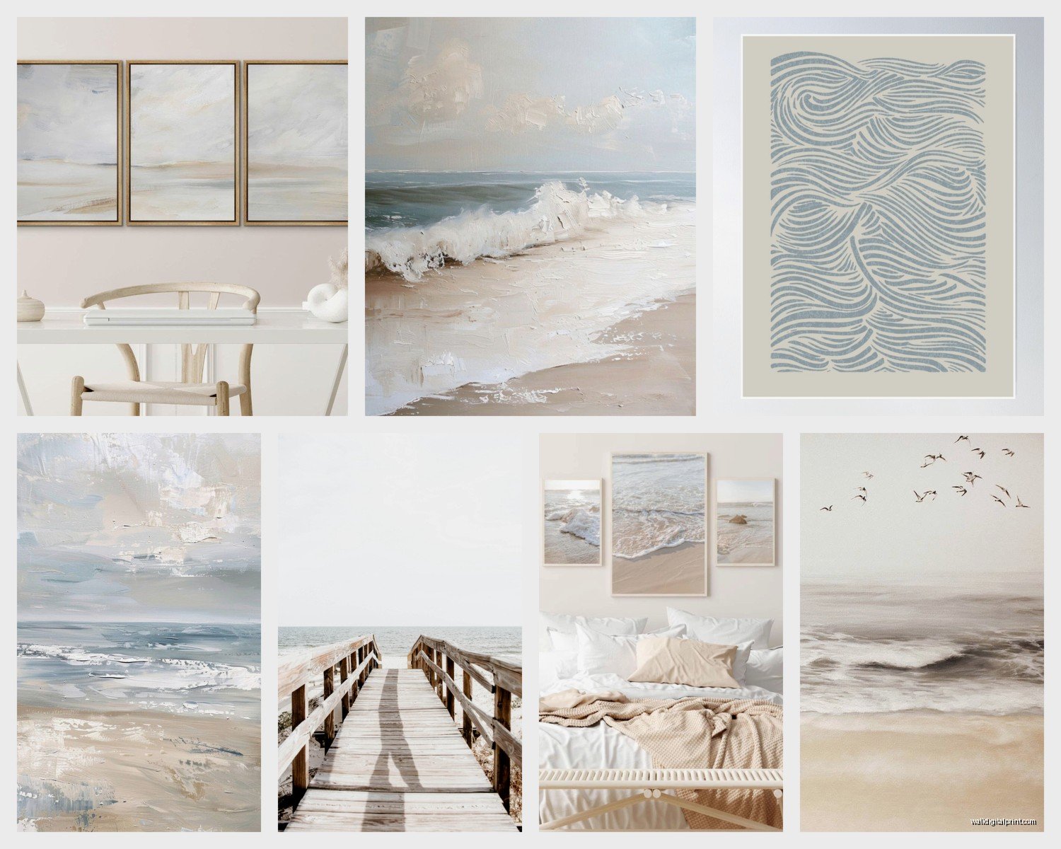 Neutral Beach Wall Art: Subtle Coastal Decor