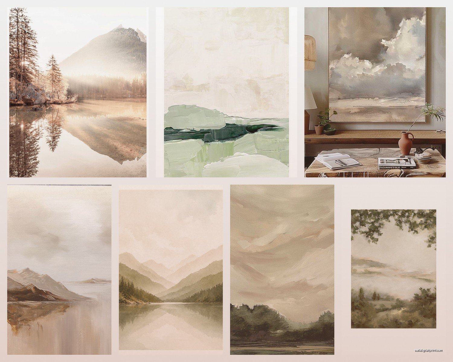 Neutral Landscape Wall Art: Subtle Earth Tone Nature